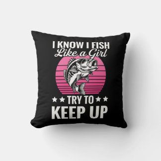 Funny Fishing Themed Cushion