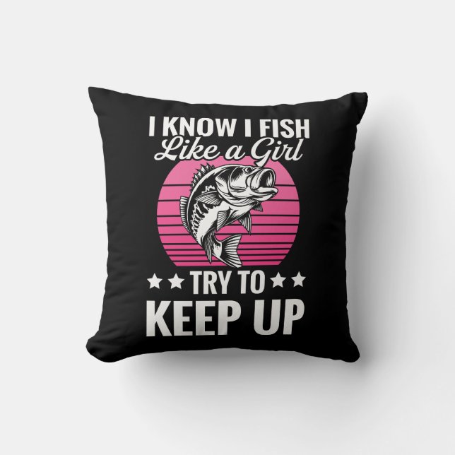 Funny Fishing Themed Cushion (Front)