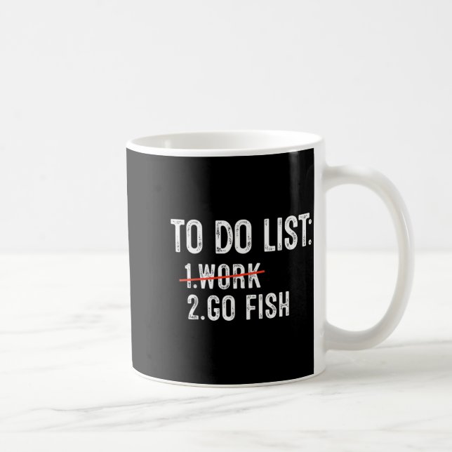Funny Fishing To Do List Fisher Gift Dad Father An Coffee Mug (Right)