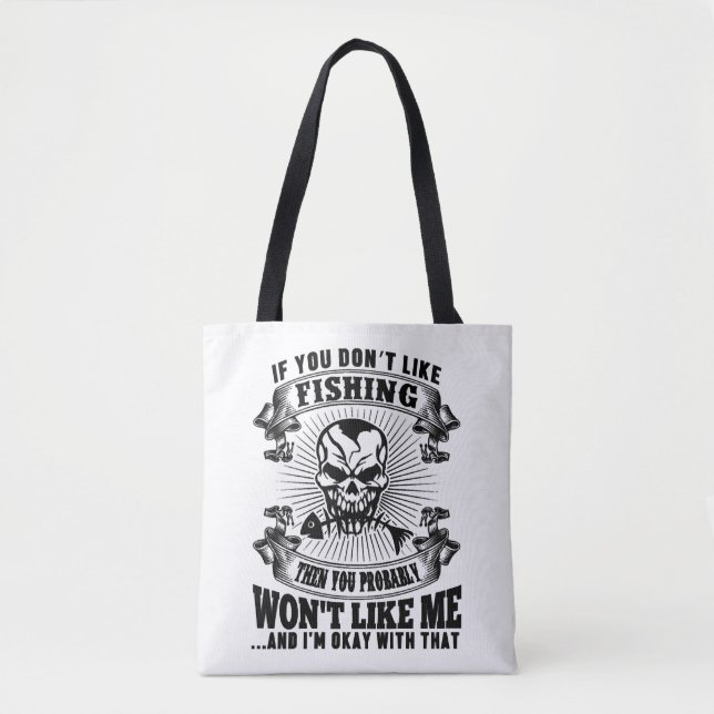 Funny Fishing Tote Bag (Front)