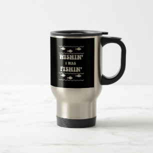 Funny fishing travel mug