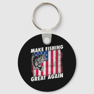 Funny Fishing Trump Gifts Key Ring