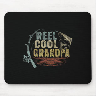 Funny Fishing Vintage Reel Cool Grandpa Mouse Mat