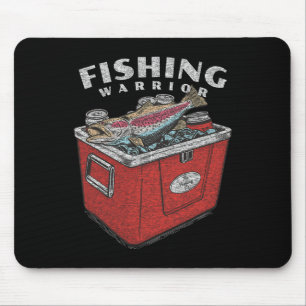 Funny Fishing Warrior Saying Fisherman Vintage Gra Mouse Mat