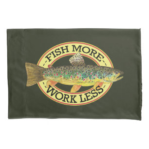 Funny Fishing Words for a Fisherman Pillowcase
