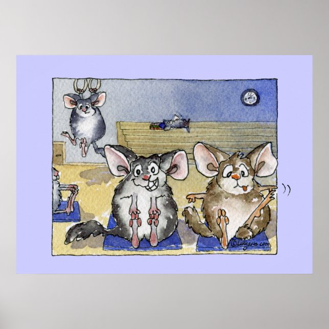 Funny Fitness Cartoon Custom Poster Print (Front)