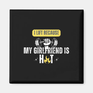 Funny Fitness Gym Rat I Lift Because My Girlfriend Magnet