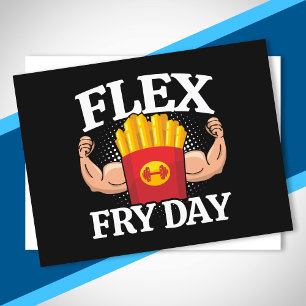 Funny Fitness Quote - Gym Pun - Flex Friday Pun Postcard