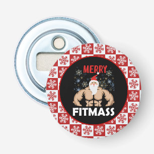 Funny Fitness Themed Christmas Fitmas Trainer Gym Bottle Opener
