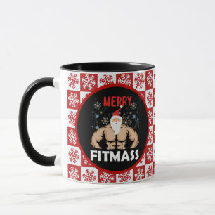 Funny Fitness Themed Christmas Fitmas Trainer Gym Mug