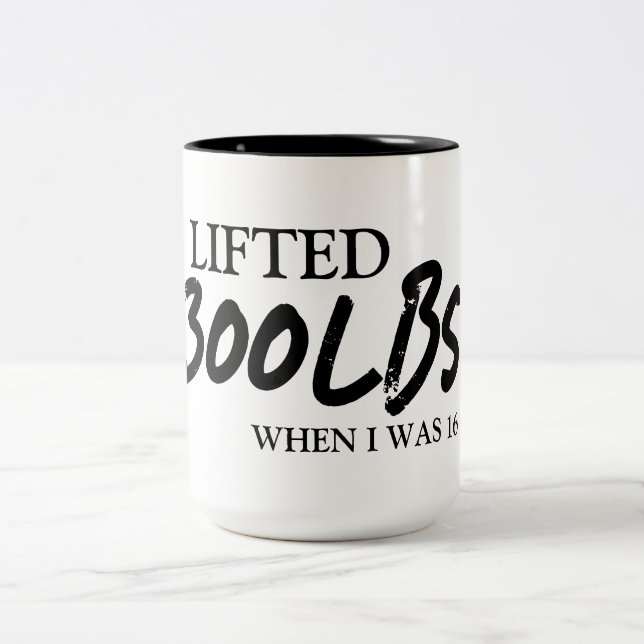 Funny Fitness  Two-Tone Coffee Mug (Center)