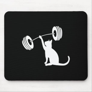Funny Fitness Weight Strength Gym Cat Lifting For  Mouse Mat