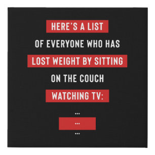 Funny Fitness Workout Inspirational Joke Faux Canvas Print