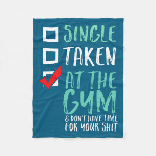 Funny Fitness Workout Single Taken At The Gym  Fleece Blanket