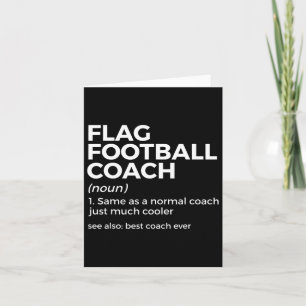 Funny Flag Football Coach Definition Best Coach Ev Card
