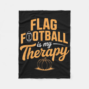 Funny Flag Football _ Flag Football Therapy _ Pump Fleece Blanket