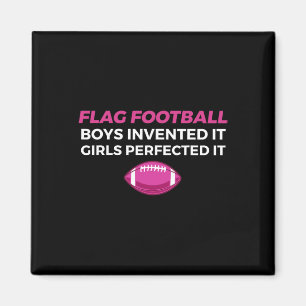 Funny Flag Football Girl 1  Magnet