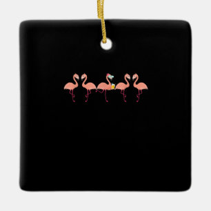 Funny Flamingo Bachelor Party Cocktail Lover Ceramic Ornament