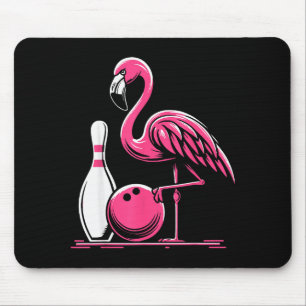 Funny Flamingo Bowling N Bowl Bowler  Mouse Mat