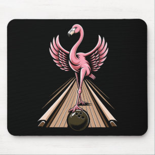 Funny Flamingo Bowling Player Bowler Bowl Sports  Mouse Mat