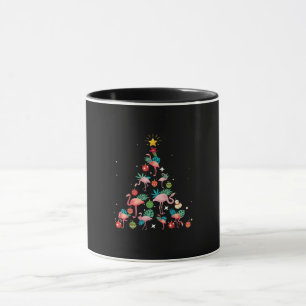 Funny Flamingo Christmas Tree Mug