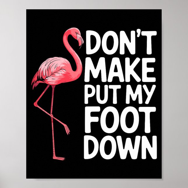 Funny Flamingo Design For Men Women Kids Bird Nk F Poster (Front)