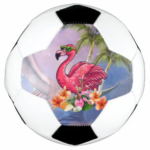 Funny flamingo football