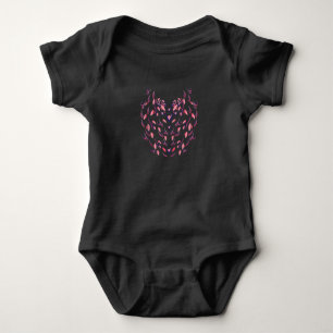 Funny Flamingo Halloween Simple Pink Bird Body Baby Bodysuit