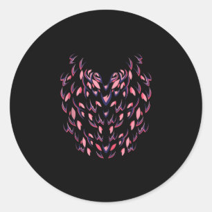 Funny Flamingo Halloween Simple Pink Bird Body Classic Round Sticker