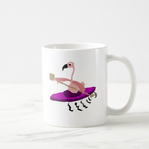 Funny Flamingo Kayaking Coffee Mug