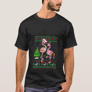 Funny Flamingo Lights Tangled Ugly Sweater Christm