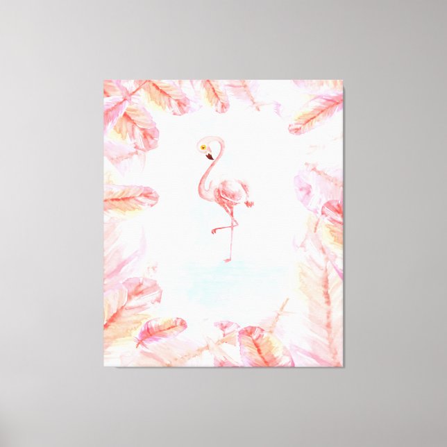 Funny Flamingo Lovers | Flamingo Feather Print Art (Front)