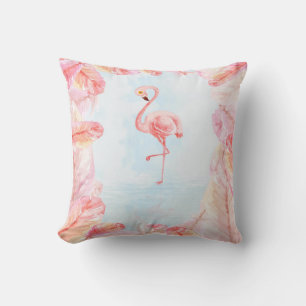 Funny Flamingo Lovers   Flamingo Feather Print Art Cushion