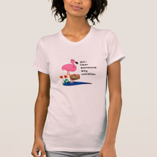 Funny Flamingo on Vacation T-shirt