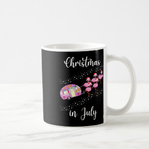 Funny Flamingo Pink Retro Camping Car Christmas In Coffee Mug