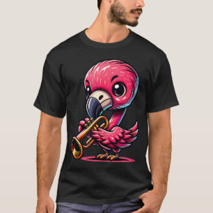 Funny Flamingo Playing T-Shirt