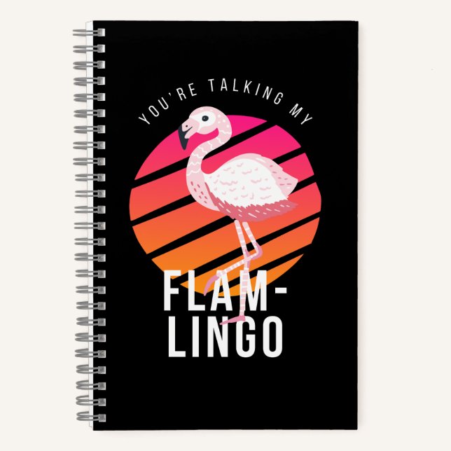 Funny Flamingo Pun Notebook (Front)