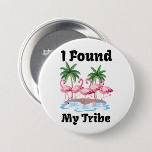 Funny Flamingo Tribe Matching Group Party Flair 7.5 Cm Round Badge