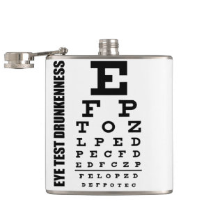 funny  flask, DRUNK TEST Hip Flask
