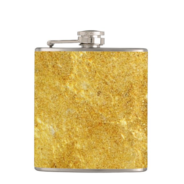 Funny Flasks Flask gold costumize (Front)
