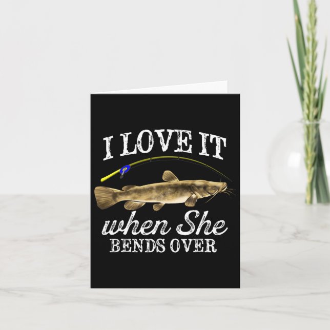 Funny Flathead Catfish Fishing Freshwater Fish Gra Card (Front)