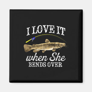 Funny Flathead Catfish Fishing Freshwater Fish Gra Magnet