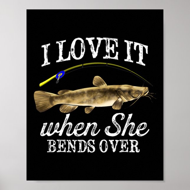 Funny Flathead Catfish Fishing Freshwater Fish Gra Poster (Front)