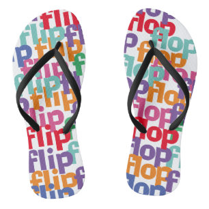 Funny Flip & Flop Colourful Wordplay Pun Lover Flops