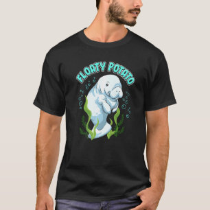 Funny Floaty Potato Manatee Cute Sea Cow Dugong T-Shirt