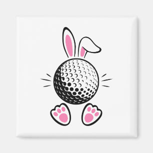 Funny Floppy Bunny Ears Golf Lovers Cute Rabbit Sp Magnet