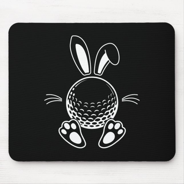 Funny Floppy Bunny Ears Golf Lovers Cute Rabbit Sp Mouse Mat (Front)
