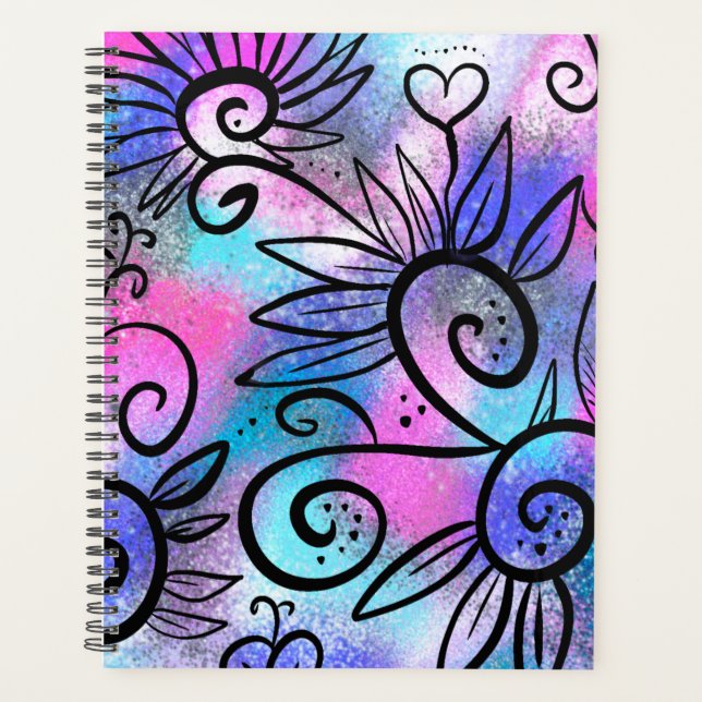 Funny floral art planner (Front)