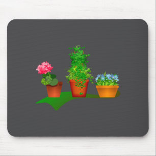 Funny Floral Plant Manager Front And Back Design Mouse Mat