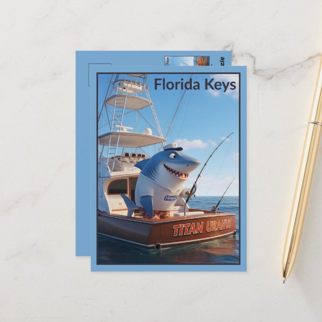 Funny Florida Keys Postcard (Front/Back In Situ)